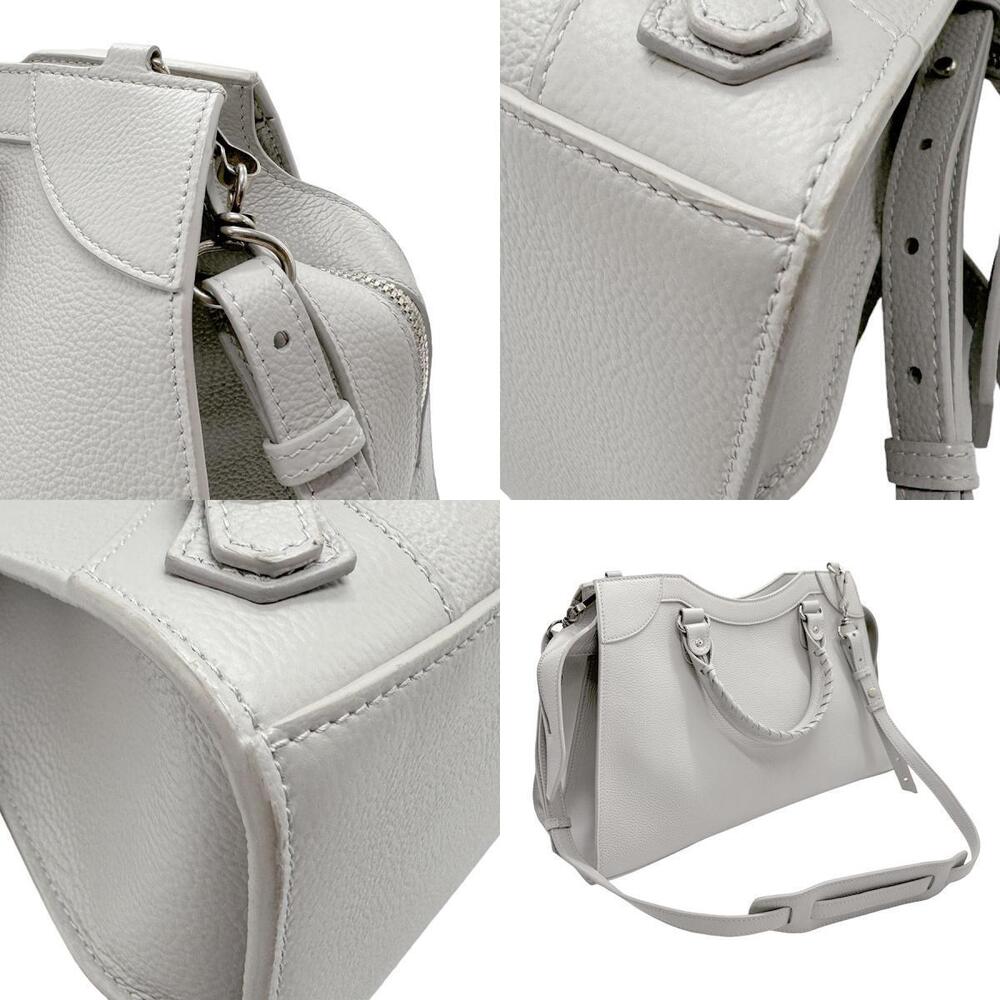 Balenciaga Neoclassical Leather Shoulder Bag Gray Silver - Picture 4 of 4